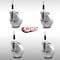 Service Caster 5'' SS Nylon Swivel 7/8'' Expanding Stem Caster Set with Brake, 4PK SCC-SSEX20S514-NYS-TLB-78-4 - alternate 2